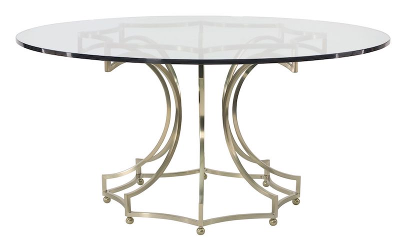 Glass Tables with Wavy Metal Base are Ideal for Squiggly Home Décor