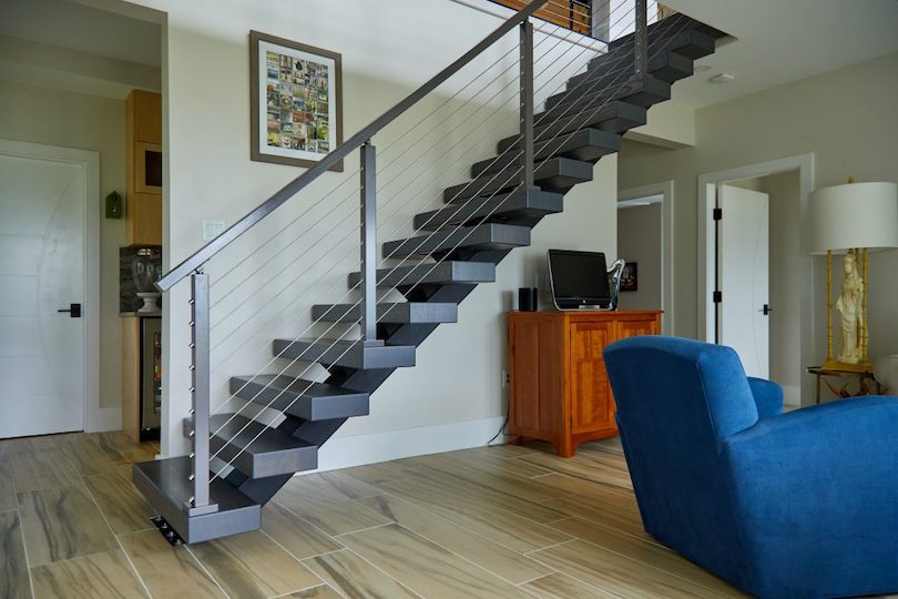 Industrial Floating Staircase