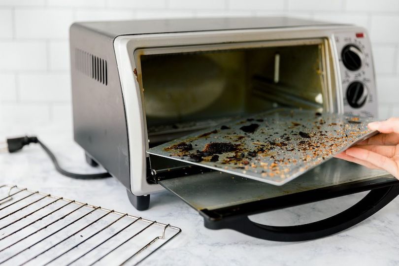 how to clean breville toaster oven glass