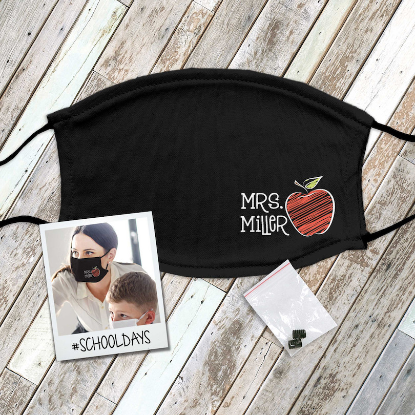 Personalized teacher face masks - thanksgiving gifts for teachers