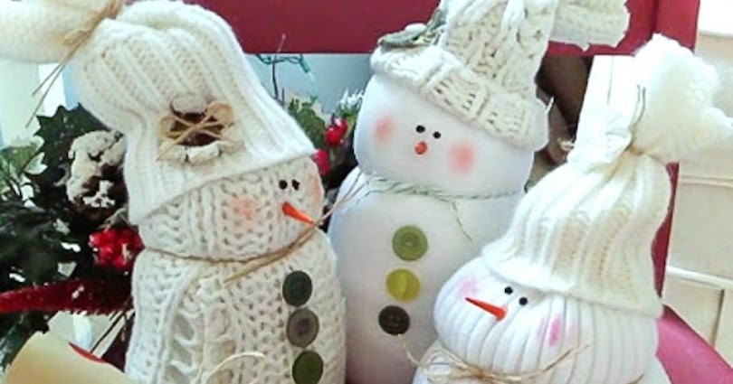DIY Sweater Snowmen - Christmas Decorations 2023