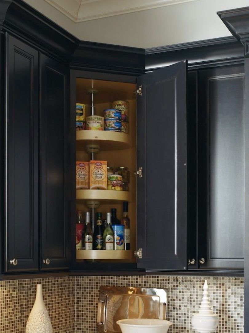 how to organize a deep corner cabinet