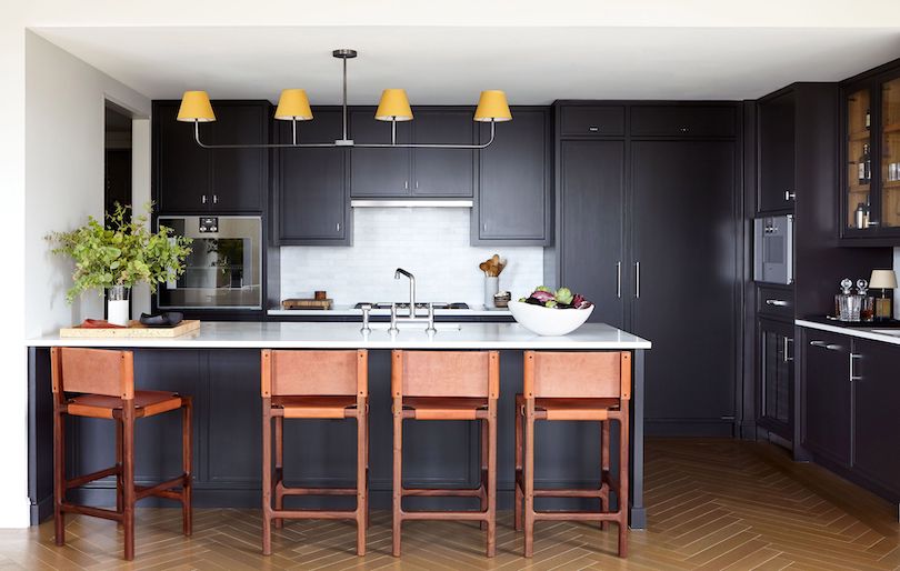 Sophisticated Black - Kitchen Cabinet Color Trends
