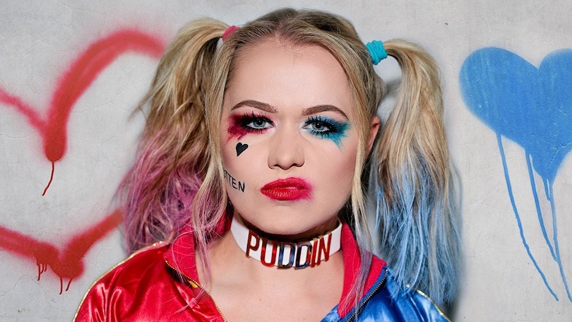 Harley Quinn Halloween Face Paint