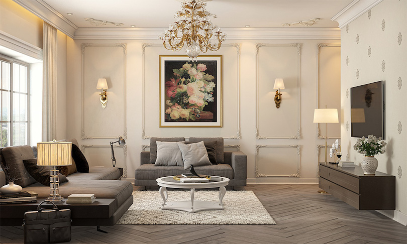 Neoclassic Living Room 2023 - living room decor ideas 2023-pepuphome