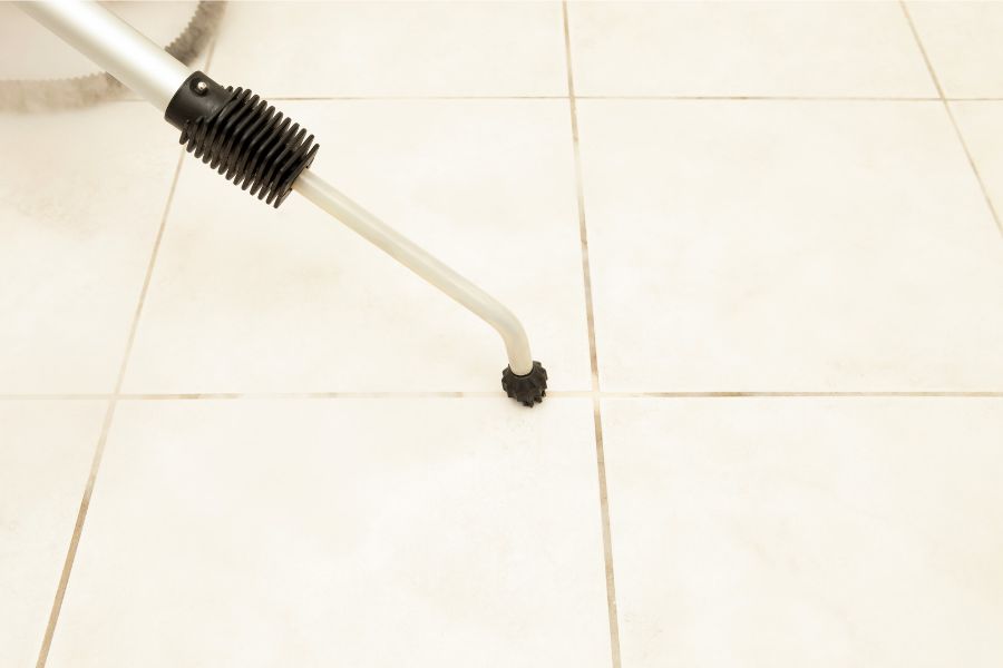 easiest way to clean grout without scrubbing