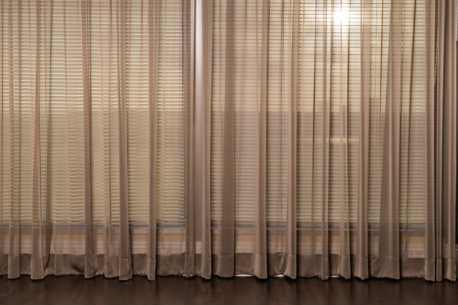 separate living space with curtains        <h3 class=