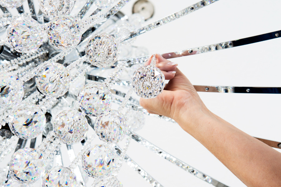 Final Touch for Cleaning a Crystal Chandelier