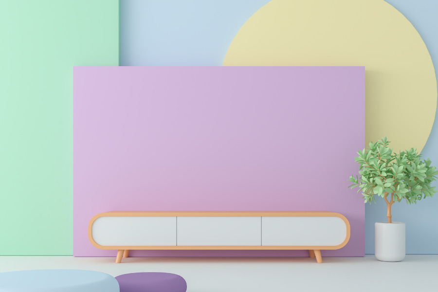 Playful Pastels - trending wall colors for living room